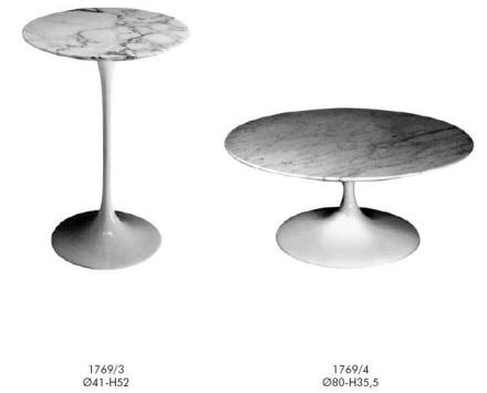 Hugo Alvar trumpet base table high and coffee type