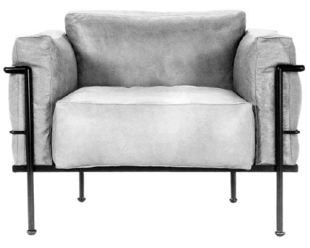 Le Corbusier single seat sofa in leather