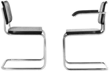 Mart Stam Mesh and Chrome Cantilever Chairs
