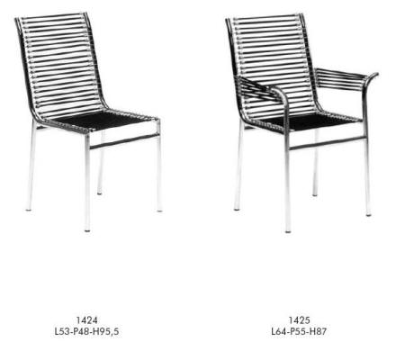 René Herbs chairs in Chrome Frame and Spring supports