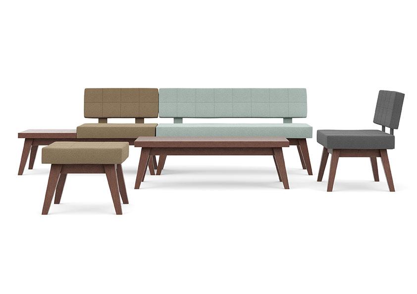  Xross is a range of benches sofas, soft seats