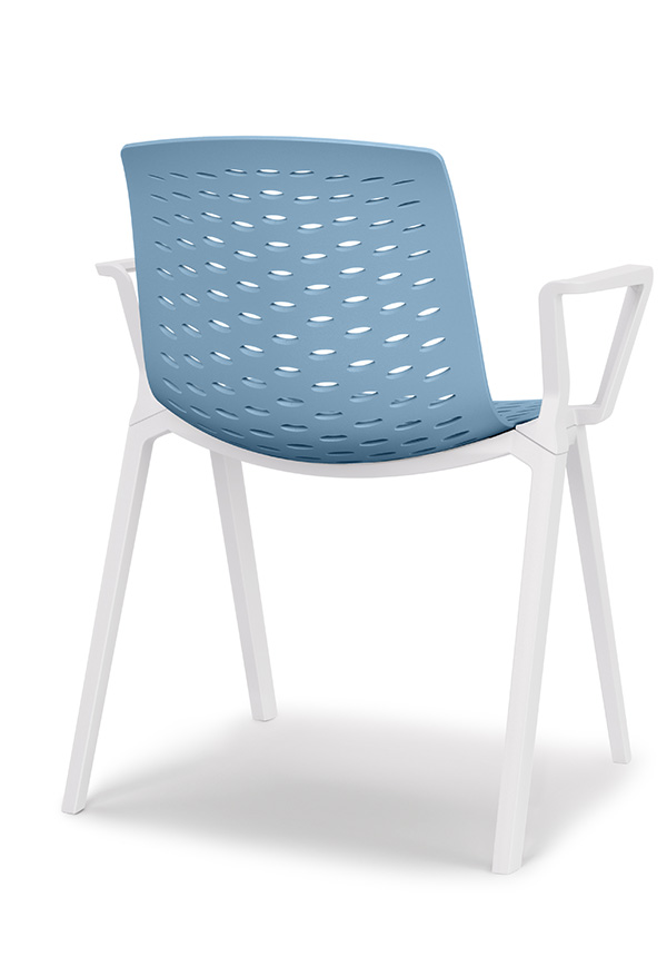 lux chair in blue image of back