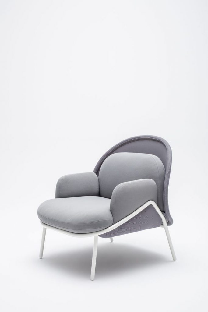 mesh grey armchair