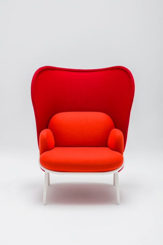 mesh orange armchair 