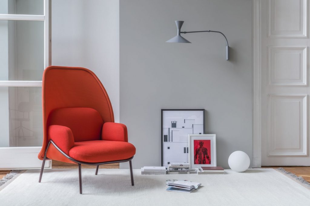 mesh orange armchair 