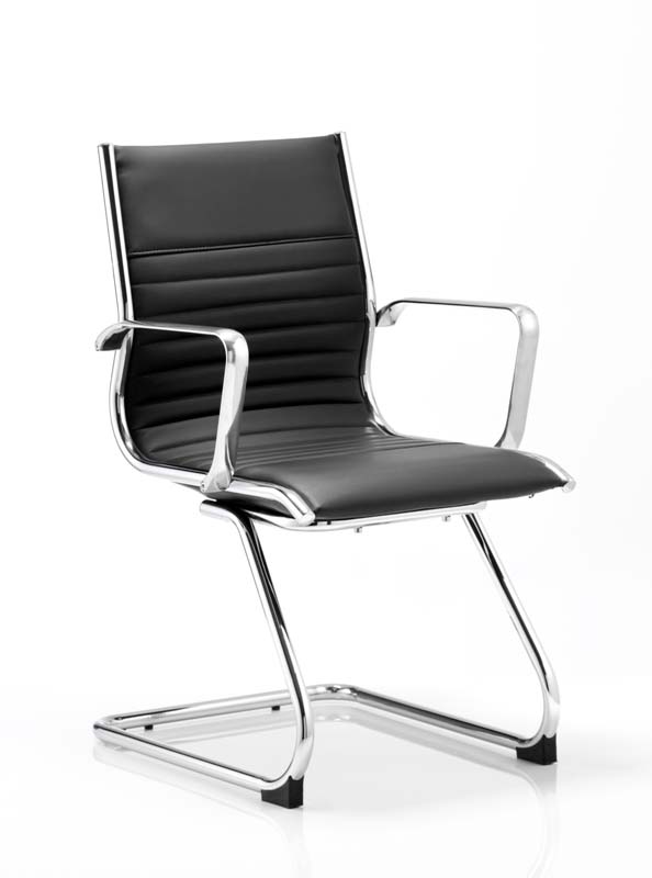 ritz medium back chair castor black