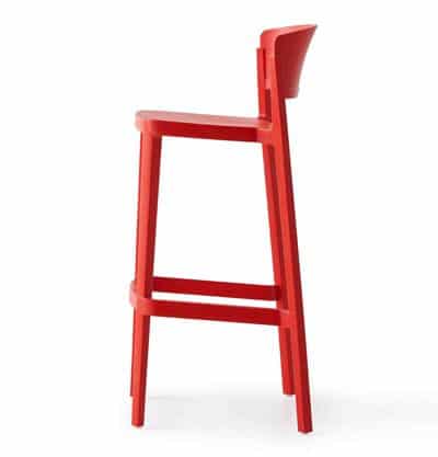 abuela stool red side view