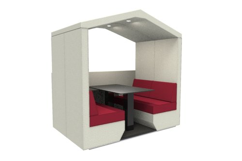 bea 4 seat den with half wall